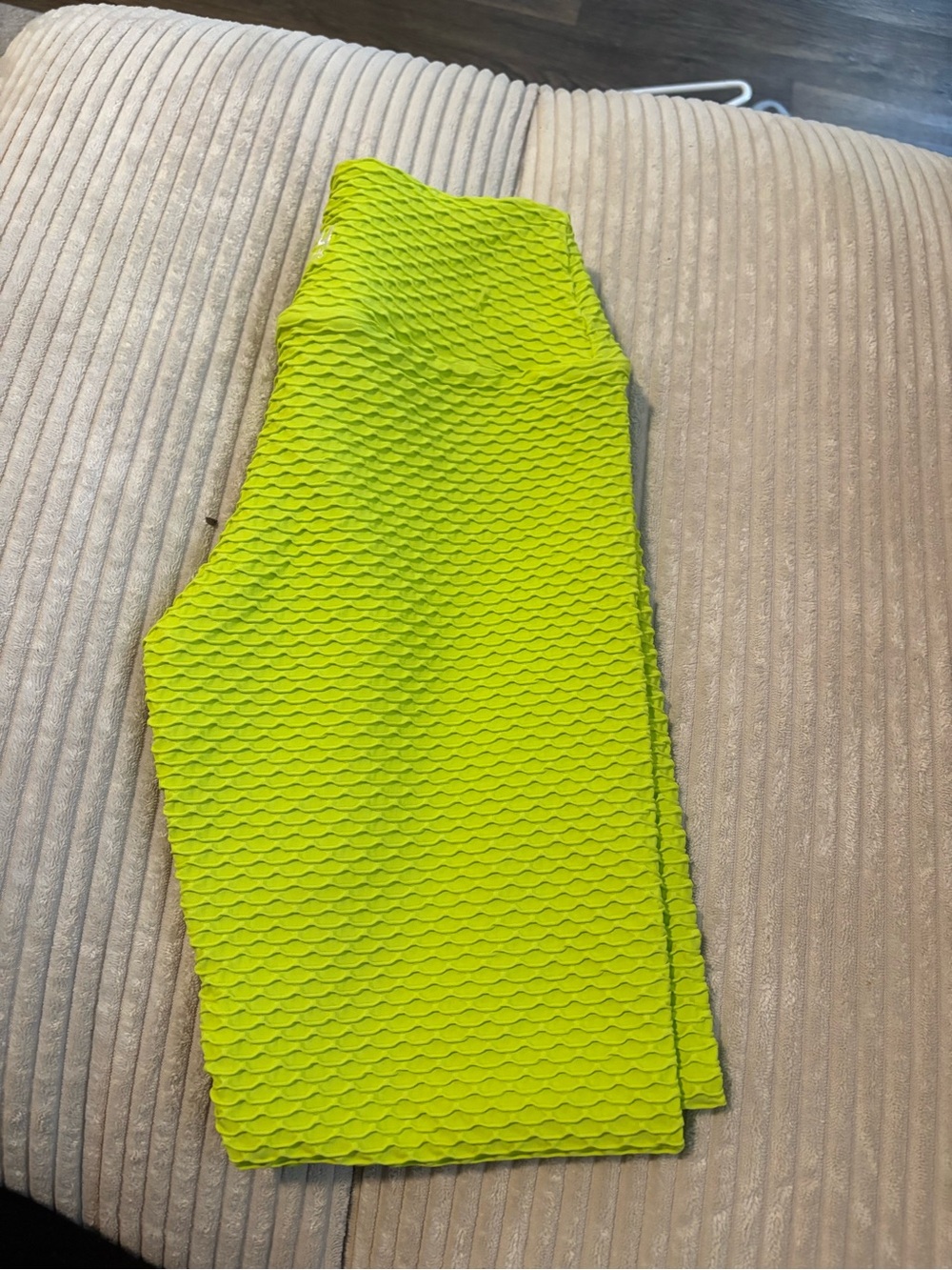 Booty by Brabants Neon Yellow Textured Leggings